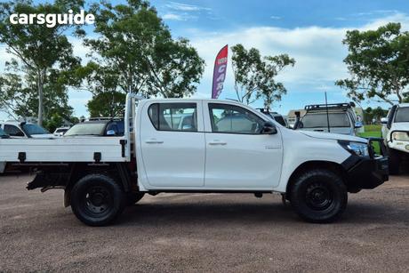 White 2018 Toyota Hilux Dual Cab Utility Workmate (4X4)