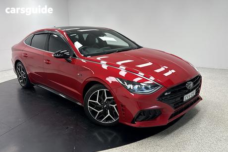 Red 2021 Hyundai Sonata Sedan N Line