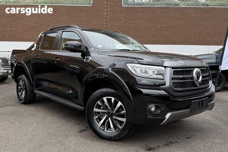 Black 2025 GWM Cannon Dual Cab Utility Ultra (4X4)