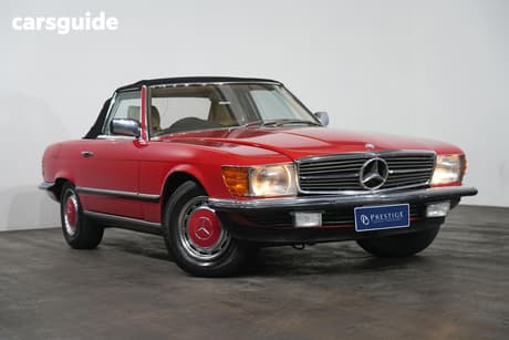 Red 1983 Mercedes-Benz 380 Convertible Sl