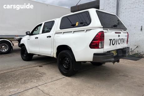 White 2015 Toyota Hilux Dual Cab Utility Workmate (4X4)