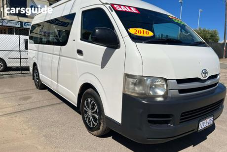 White 2010 Toyota HiAce Bus Commuter
