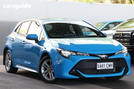 Blue 2022 Toyota Corolla Hatchback Ascent Sport