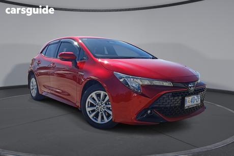 Red 2023 Toyota Corolla Hatchback Sx Hybrid