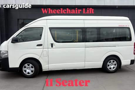 White 2013 Toyota HiAce Bus Commuter