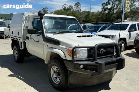 White 2020 Toyota Landcruiser Cab Chassis Workmate