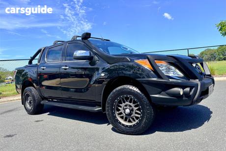 Black 2013 Mazda BT-50 Dual Cab Utility Gt (4X4)