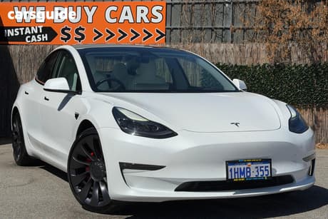 White 2021 Tesla Model 3 Sedan PERFORMANCE