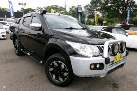 Black 2016 Mitsubishi Triton Dual Cab Utility Exceed (4X4)