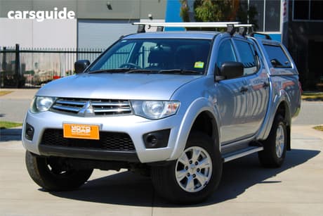 Silver 2014 Mitsubishi Triton Double Cab Utility Glx (4X4)