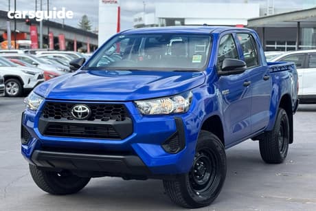 Blue 2024 Toyota Hilux Double Cab Pick Up Workmate (4X4)