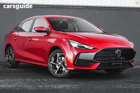 Red 2025 MG MG5 Sedan Essence