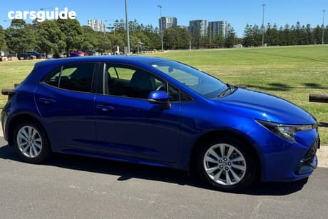 Blue 2023 Toyota Corolla Hatchback Ascent Sport