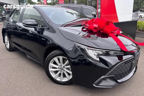 Black 2024 Toyota Corolla Hatchback Ascent Sport Hybrid