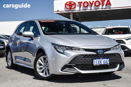 Silver 2024 Toyota Corolla Hatchback Ascent Sport Hybrid