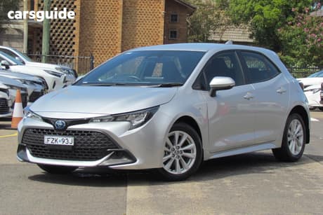 Silver 2024 Toyota Corolla Hatchback Ascent Sport Hybrid