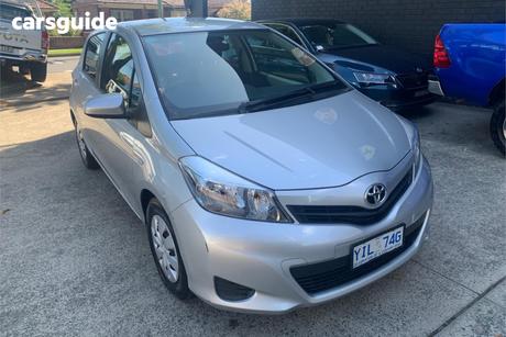 Silver 2013 Toyota Yaris Hatchback Yr