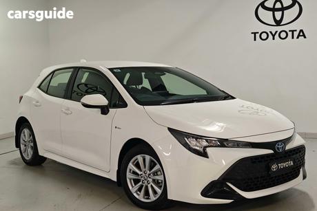 White 2025 Toyota Corolla Hatchback Ascent Sport Hybrid