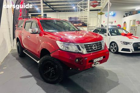Red 2015 Nissan Navara Dual Cab Utility St (4X4)