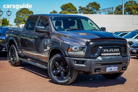 Grey 2020 RAM 1500 Crew Cab Utility Warlock (Black/Grey/Hyd Blue)