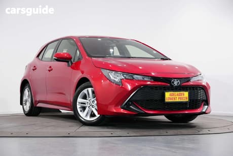 Red 2022 Toyota Corolla Hatchback Ascent Sport