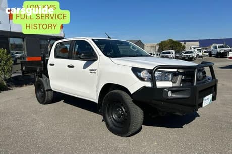 White 2020 Toyota Hilux Double Cab Chassis Sr (4X4)