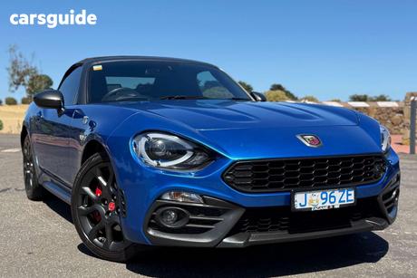 Blue 2017 Abarth 124 Roadster Spider