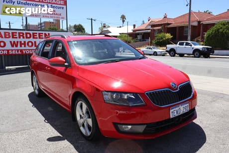 Red 2015 Skoda Octavia Wagon 110 Tsi Ambition Plus