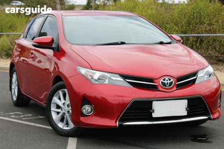 Red 2013 Toyota Corolla Hatchback Ascent Sport