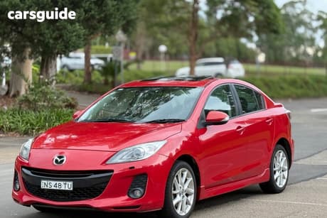 Red 2013 Mazda 3 Sedan Sp25