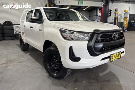 White 2021 Toyota Hilux Double Cab Pick Up Workmate Hi-Rider