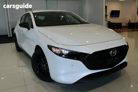 White 2026 Mazda Mazda3 Hatchback G25 Evolve Sp Vision