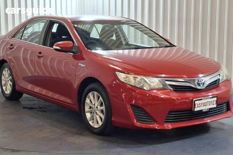 Red 2012 Toyota Camry Sedan Hybrid H