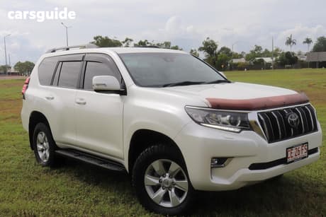 White 2021 Toyota Landcruiser Prado Wagon Gxl Flat Tailgate