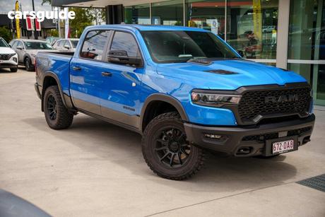 Blue 2025 RAM 1500 Crew Cab Utility Rebel Hurricane