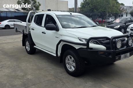 White 2020 Mitsubishi Triton Double Cab Chassis Glx Adas (4X4)
