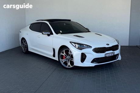 White 2018 Kia Stinger Sedan Gt (Black Leather)