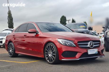 Red 2017 Mercedes-Benz C200 Sedan