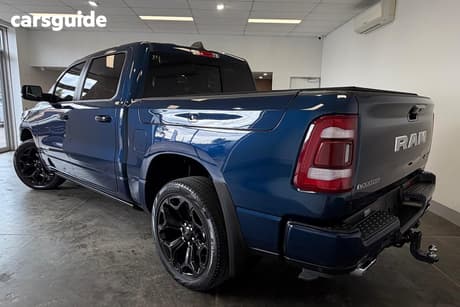 Blue 2024 RAM 1500 Crew Cab Utility Laramie Sport Rambox Mhev