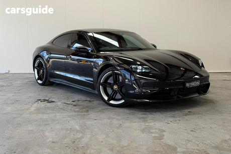 Black 2020 Porsche Taycan Coupe Turbo S