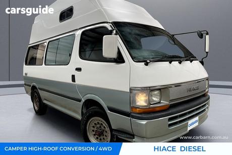 White 1991 Toyota HiAce Long Van