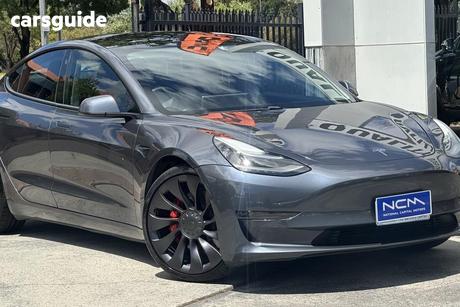 Grey 2020 Tesla Model 3 Sedan Performance
