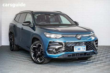 Blue 2025 Volkswagen Tayron Wagon 195Tsi R-Line 4Motion
