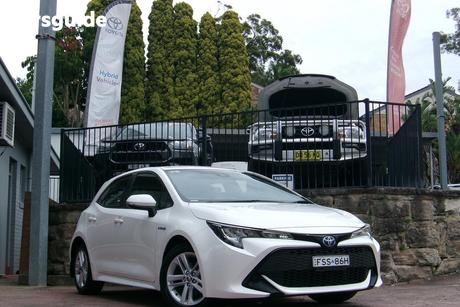 White 2021 Toyota Corolla Hatchback Ascent Sport Hybrid