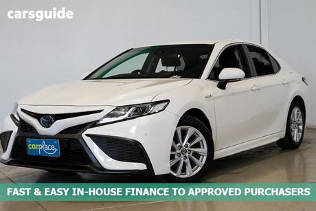 White 2021 Toyota Camry Sedan Ascent Sport Hybrid