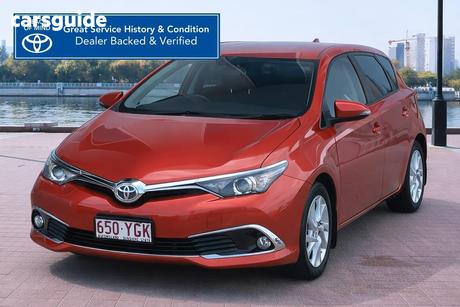 Orange 2018 Toyota Corolla Hatchback Ascent Sport