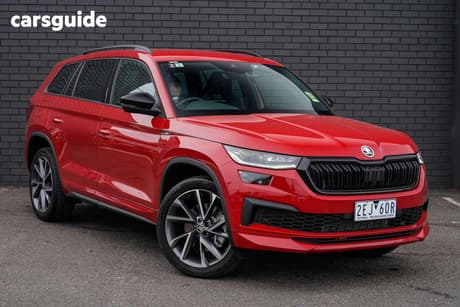 Red 2025 Skoda Kodiaq Wagon Sportline (4X4)