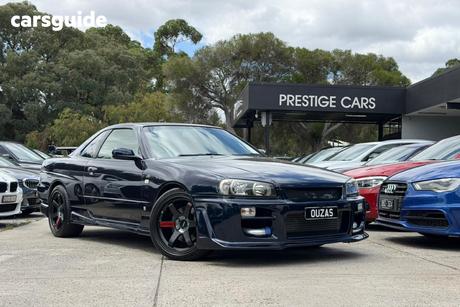 Blue 1998 Nissan Skyline Coupe 25GT-T