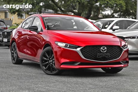 Red 2025 Mazda 3 Sedan G25 Evolve Sp Vision