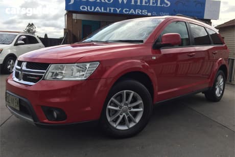 Red 2015 Dodge Journey Wagon Sxt